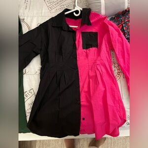 SHEIN Coolane Plus Two Tone Pocket Patched Shirt